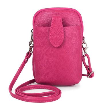 Kleine Leder-Umhängetasche, Handtasche Handy echtes Leder, Crossbody-Umhängetasche