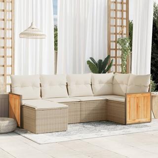 VidaXL set divano da giardino Polirattan  