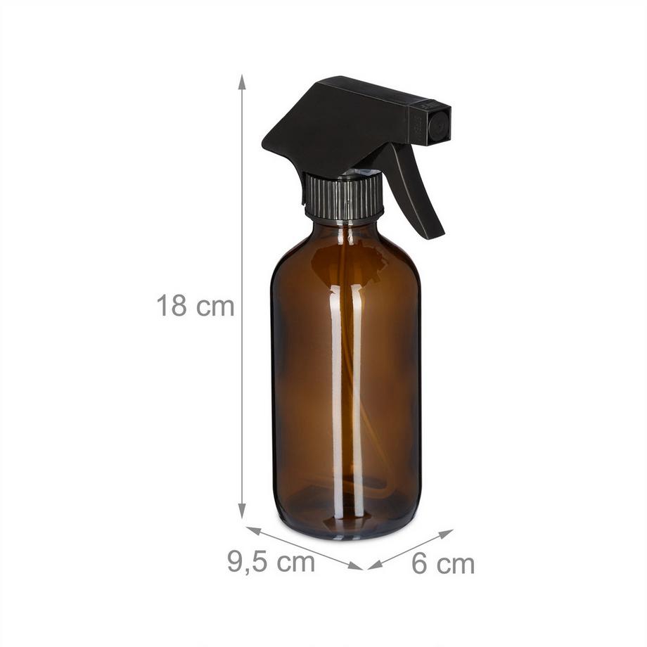 B2X  Flacon pulvérisateur en verre 230 ml Lot de 2 