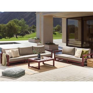 Beliani Lounge Set mit Tisch aus Akazienholz Modern TIMOR  