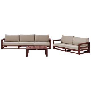 Beliani Lounge Set mit Tisch aus Akazienholz Modern TIMOR  