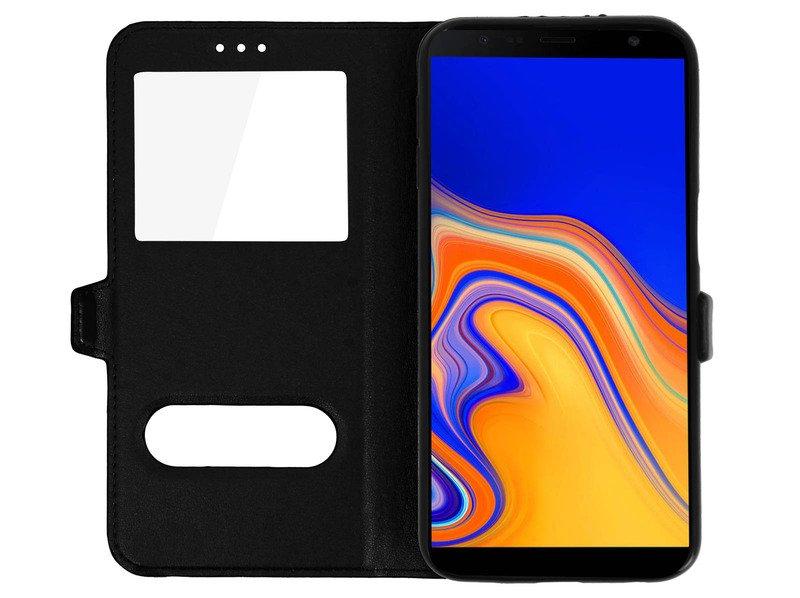 Avizar  Custodia 2 Finestre Galaxy J6 Plus Nera 