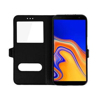 Avizar  Custodia 2 Finestre Galaxy J6 Plus Nera 