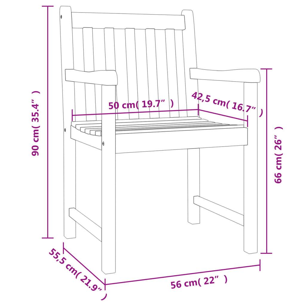 VidaXL Ensemble à manger de jardin bois d'acacia  