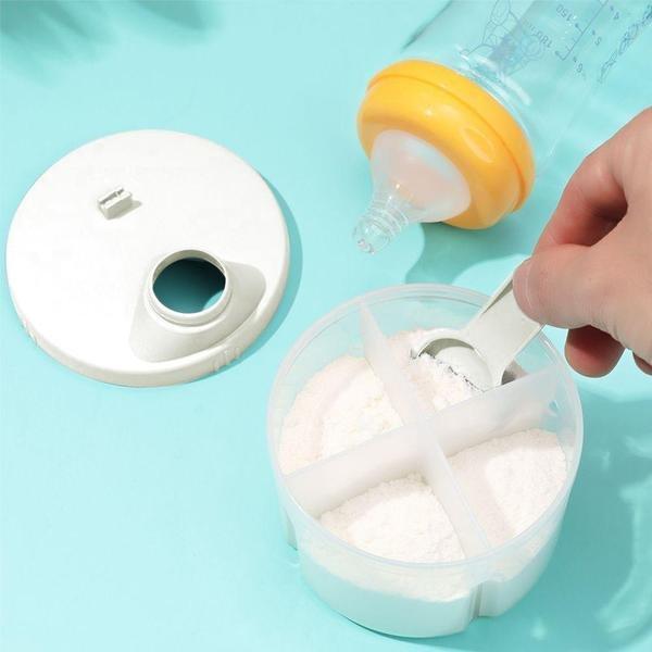 eStore  Boîte de conservation pour aliments pour bébé, 4 compartiments - Blanc 