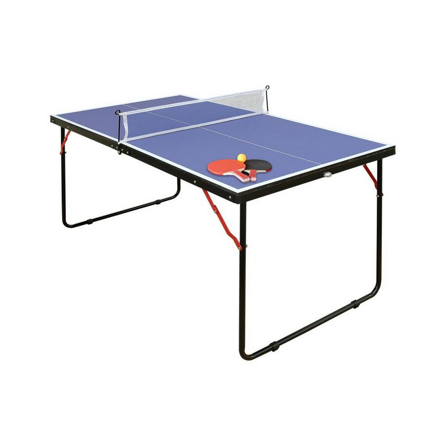 Vente-unique  Mini table de ping-pong avec raquettes, balles et filet - L137 x P76 x H67 cm - DENIS 