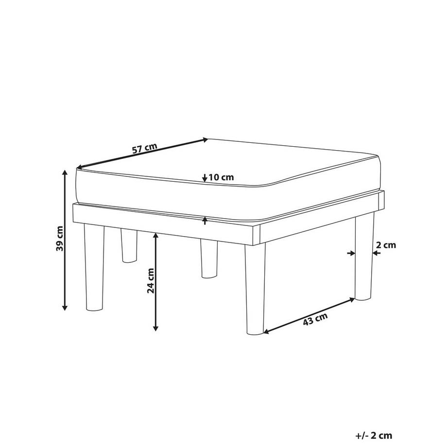 Beliani Ottoman de jardin en Acacia Rustique BARATTI  