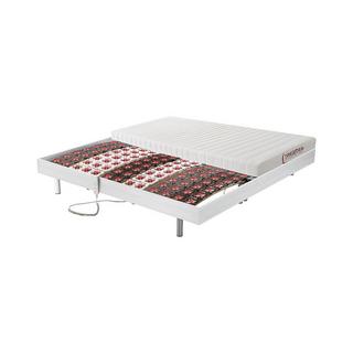 Vente-unique Letto relax elettrico sole sospensioni materasso accoglienza Lattice  2x90x100cm  Bianco - ETHER di DREAMEA  