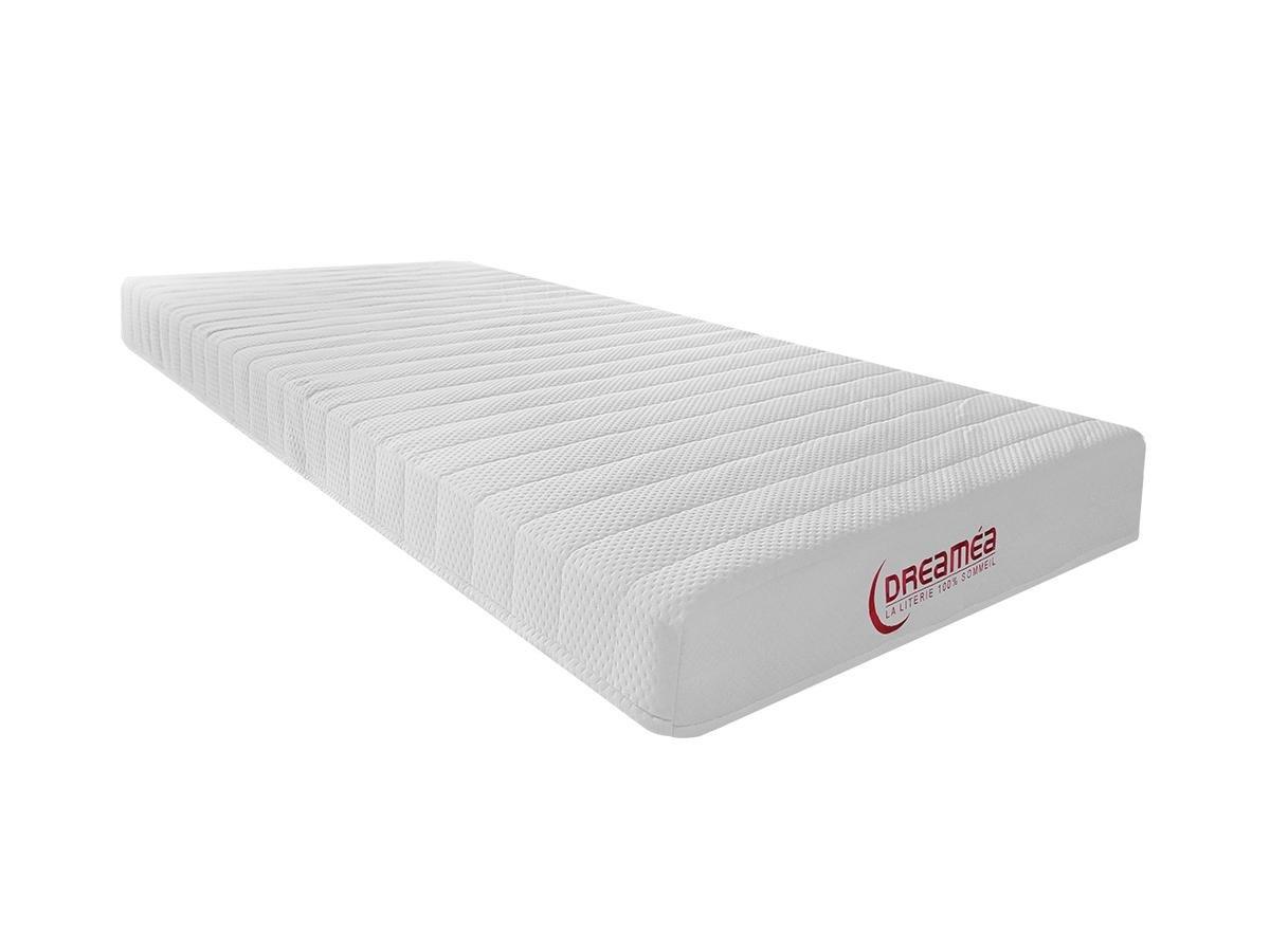 Vente-unique Lit électrique de relaxation tout plots + matelas accueil latex - 2 x 90 x 200 cm - Blanc - ETHER de DREAMEA  