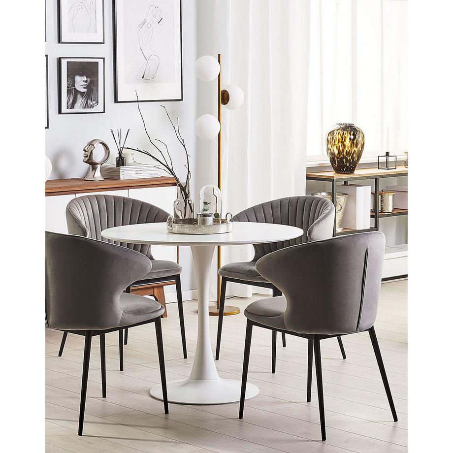Beliani Set di 2 sedie da pranzo en Velluto Moderno AUGUSTA  
