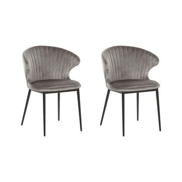 Set di 2 sedie da pranzo en Velluto Moderno AUGUSTA