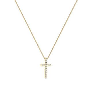 Elli  Halskette Kreuz Religion Mit Kristallen 