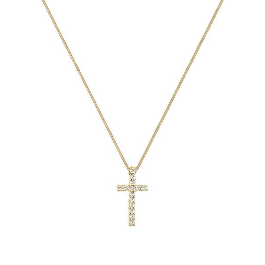 Elli  Collier Pendentif Croix Élégant Avec Cristaux 