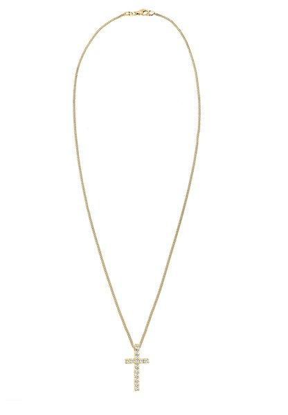Elli  Halskette Kreuz Religion Mit Kristallen 