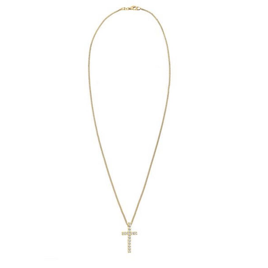 Elli  Collier Pendentif Croix Élégant Avec Cristaux 