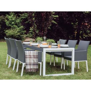 Beliani Table de jardin en Aluminium Moderne BACOLI  