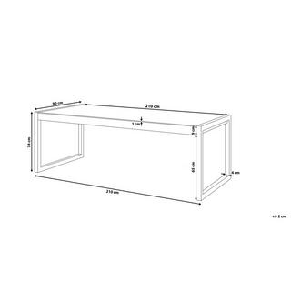 Beliani Table de jardin en Aluminium Moderne BACOLI  