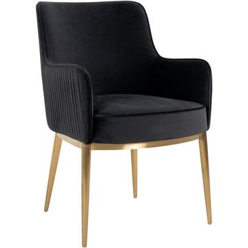 Sedia Breeze antracite oro spazzolato