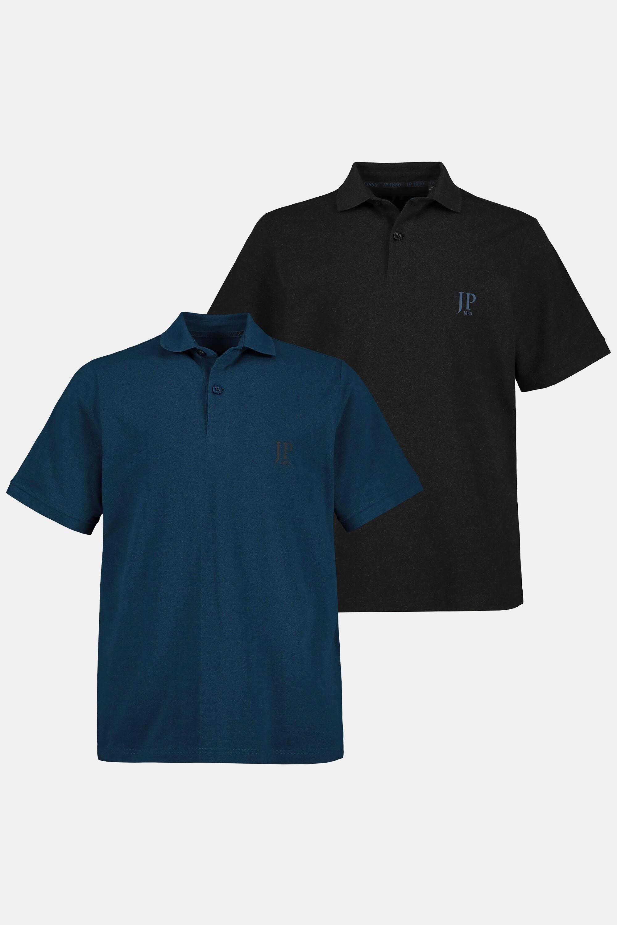 JP1880  Poloshirts, Basic, 2er-Pack, Piqué, gekämmte Baumwolle 