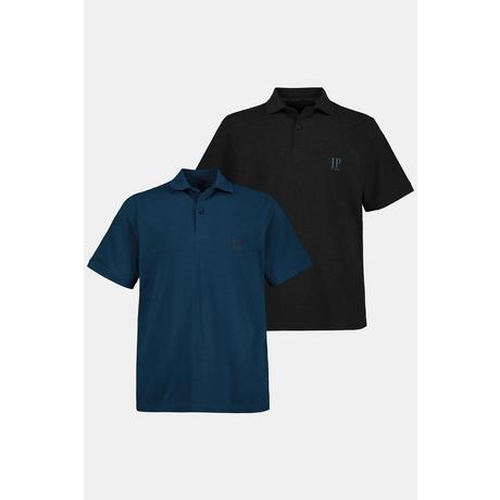 JP1880  Poloshirts, Basic, 2er-Pack, Piqué, gekämmte Baumwolle 