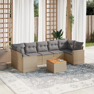 VidaXL set divano da giardino Polirattan  