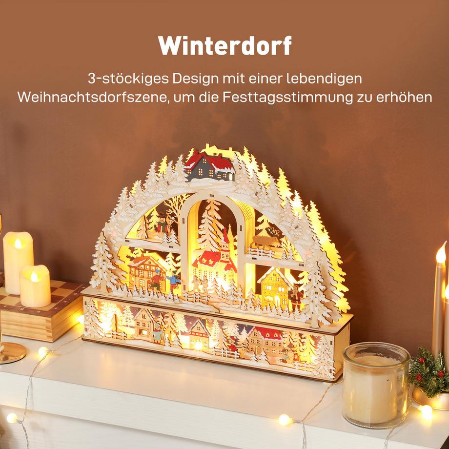 HOMCOM Village de Noël  