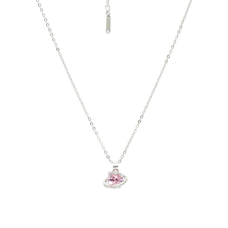 Collier couronne cœur rougissant