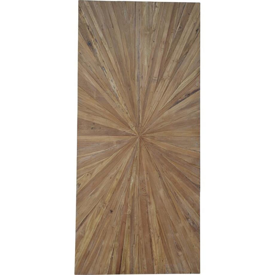 mutoni Massivholztisch 220x100 - Mango natur - Metall antik - mit Baumkante  