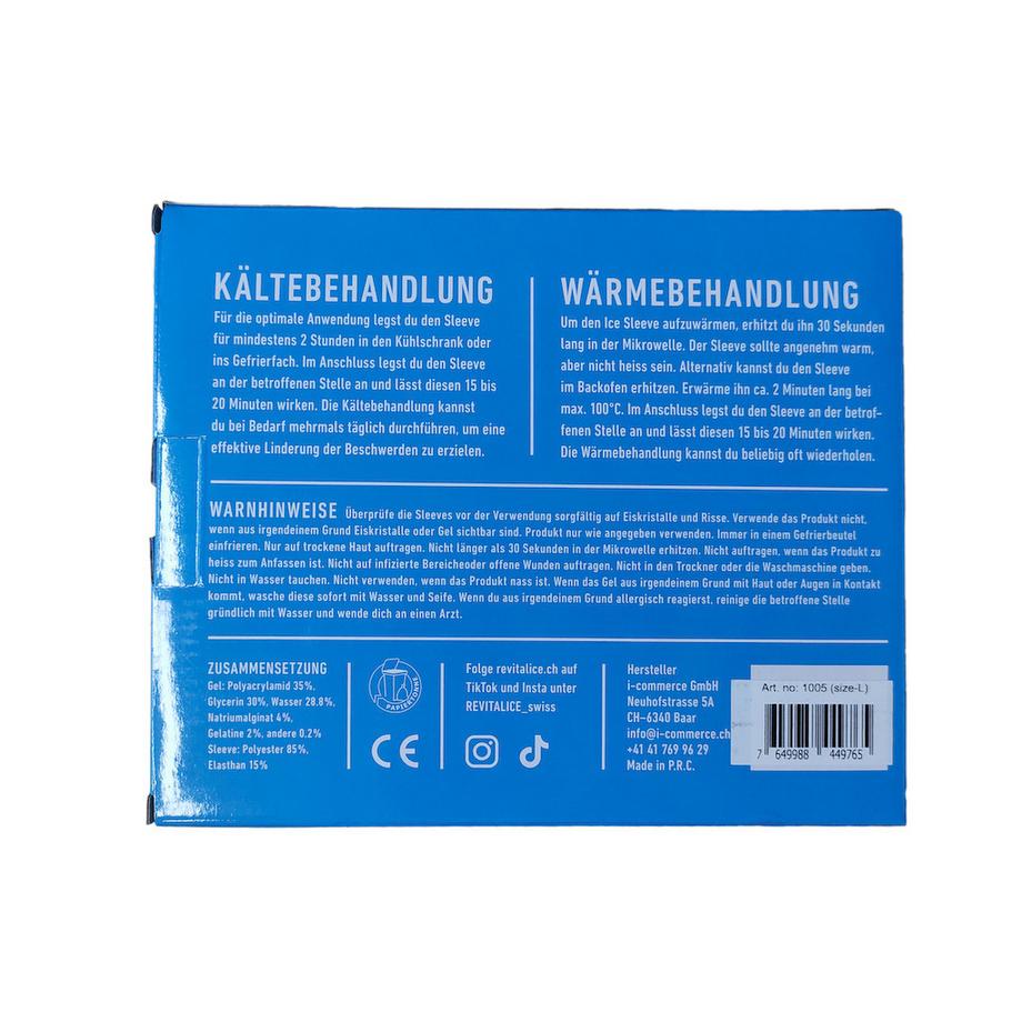 Revitalice  REVITALICE Ice Sleeve, Tragbares Kühlpack für Knöchel, L 