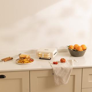 CREATE STONE 3 IN 1 STUDIO - Sandwich- und Waffeleisen mit austauschbaren Tellern - crema  