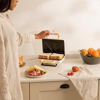 CREATE STONE 3 IN 1 STUDIO - Sandwich- und Waffeleisen mit austauschbaren Tellern - crema  