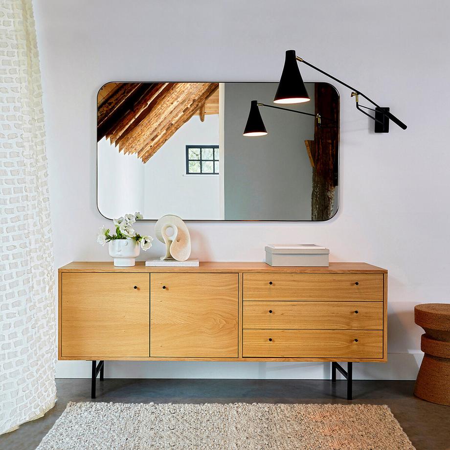 AM.PM Miroir métal acier laiton vieilli H140 cm Caligone  