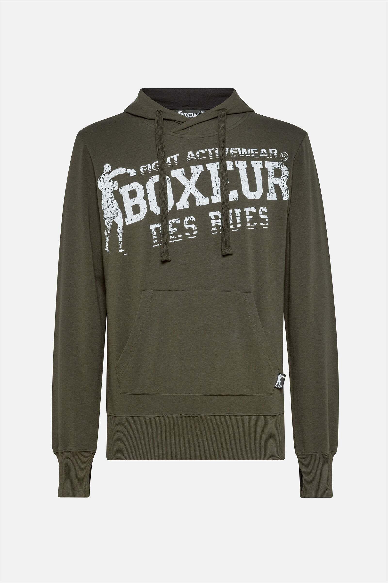 BOXEUR DES RUES  Sweat à capuche Hooded Sweatshirt with Thumb Openings 