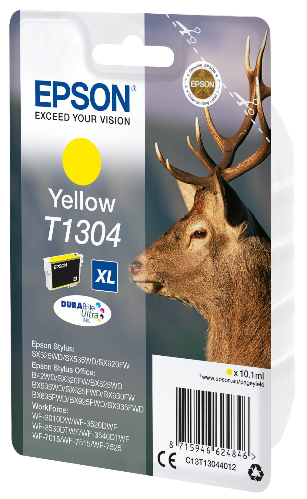 EPSON  Stag Singlepack Yellow T1304 DURABrite Ultra Ink 