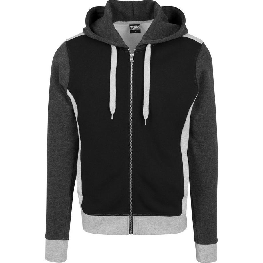 URBAN CLASSICS 3-Tone Sweat Zip Hoodie  
