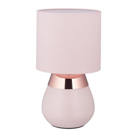 B2X Lampe de chevet avec fonction tactile rose  