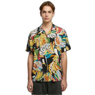 URBAN CLASSICS Viskose All Over Print Resort Hemd  