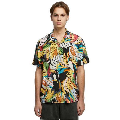 URBAN CLASSICS Viskose All Over Print Resort Hemd  