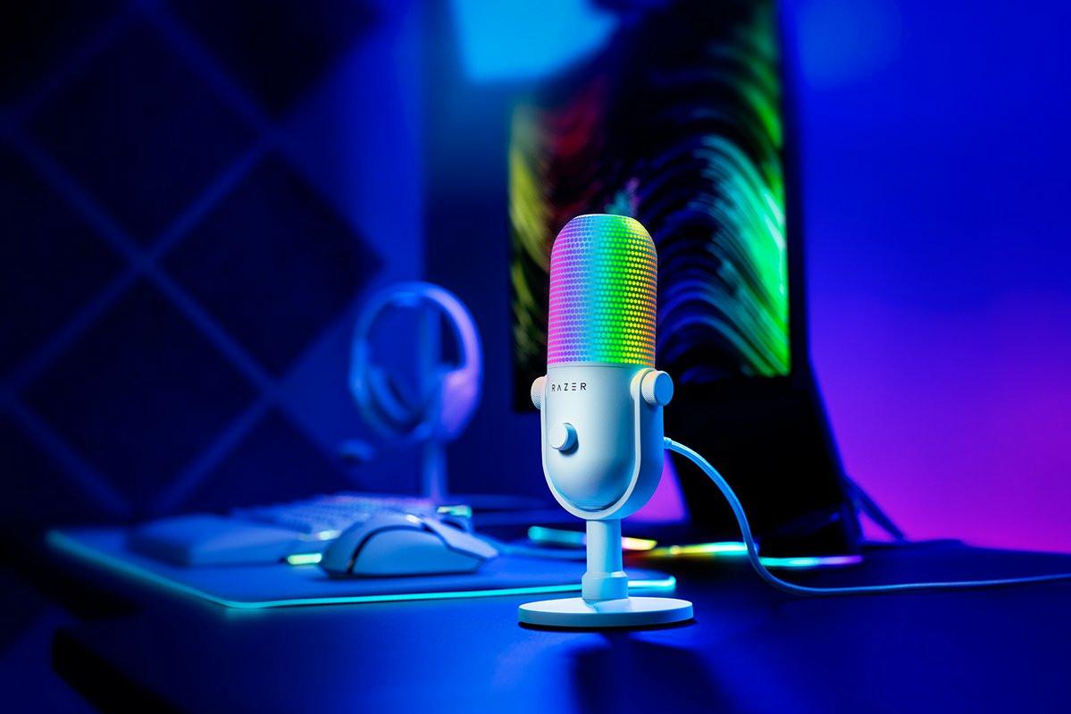 RAZER  Razer Seiren V3 Chroma Blanc Microphone de PC 