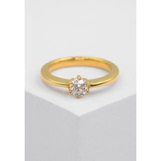 MUAU Schmuck  Solitaire Ring Diamant 0.40ct. Gelbgold 750 