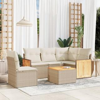 VidaXL set divano da giardino Polirattan  