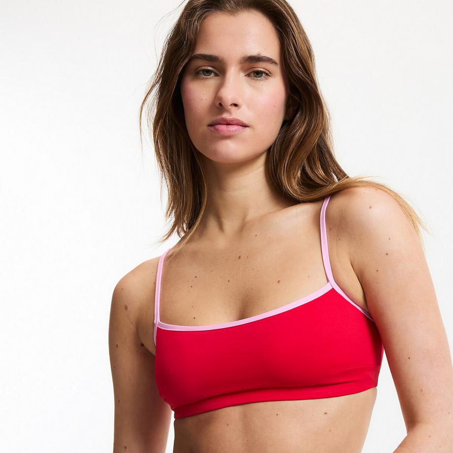 La Redoute Collections Haut de maillot de bain brassière biais contrasté  