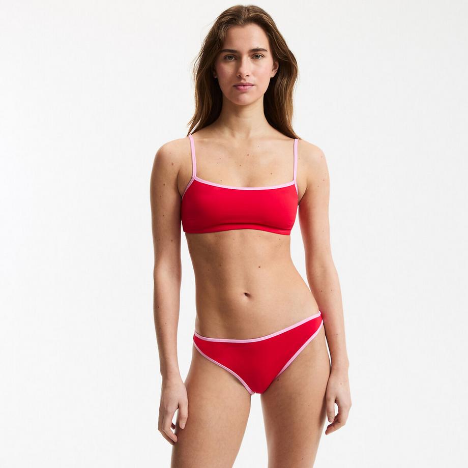Haut de maillot de bain brassière biais contrasté