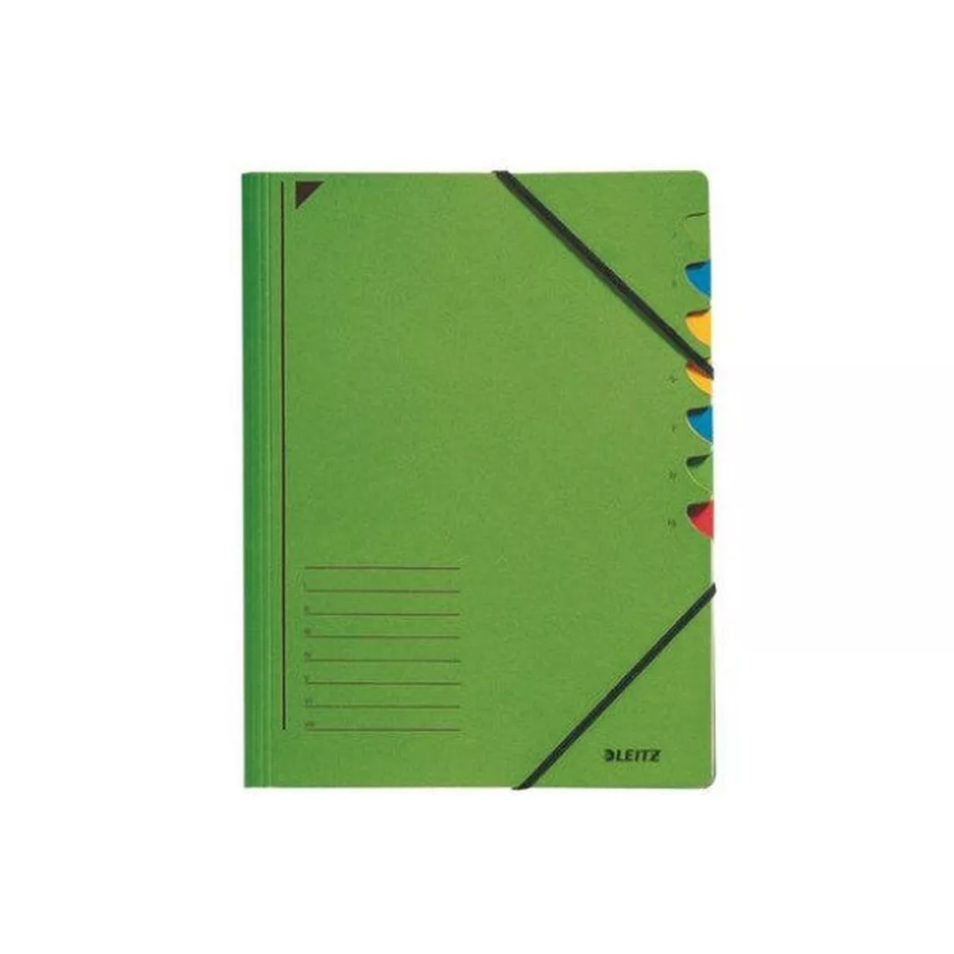 Leitz -  Ordnungsmappe A4 39070055 grün 7 Fächer, One Size