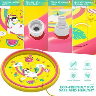 Activity-board  Wasserspielzeug Baby Pool Pad Sprinkler Wasser Spielmatte mit rutschfestem Spritzwasser Spielmatte, Garten im Freien Sommer Spritzwasser Sprinkler 