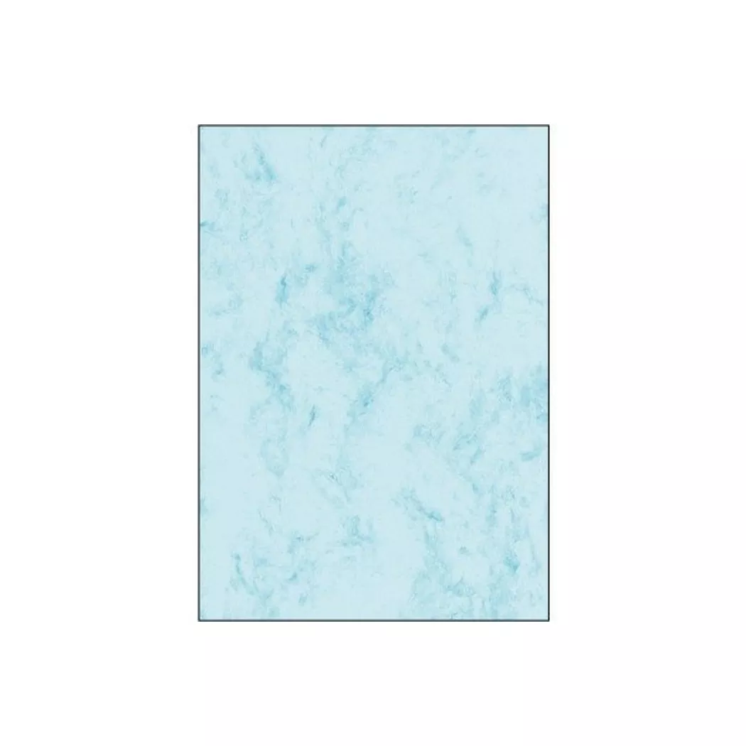 Sigel -  Designpapier Marmor A4 DP551 200g, blau 50 Blatt, One Size
