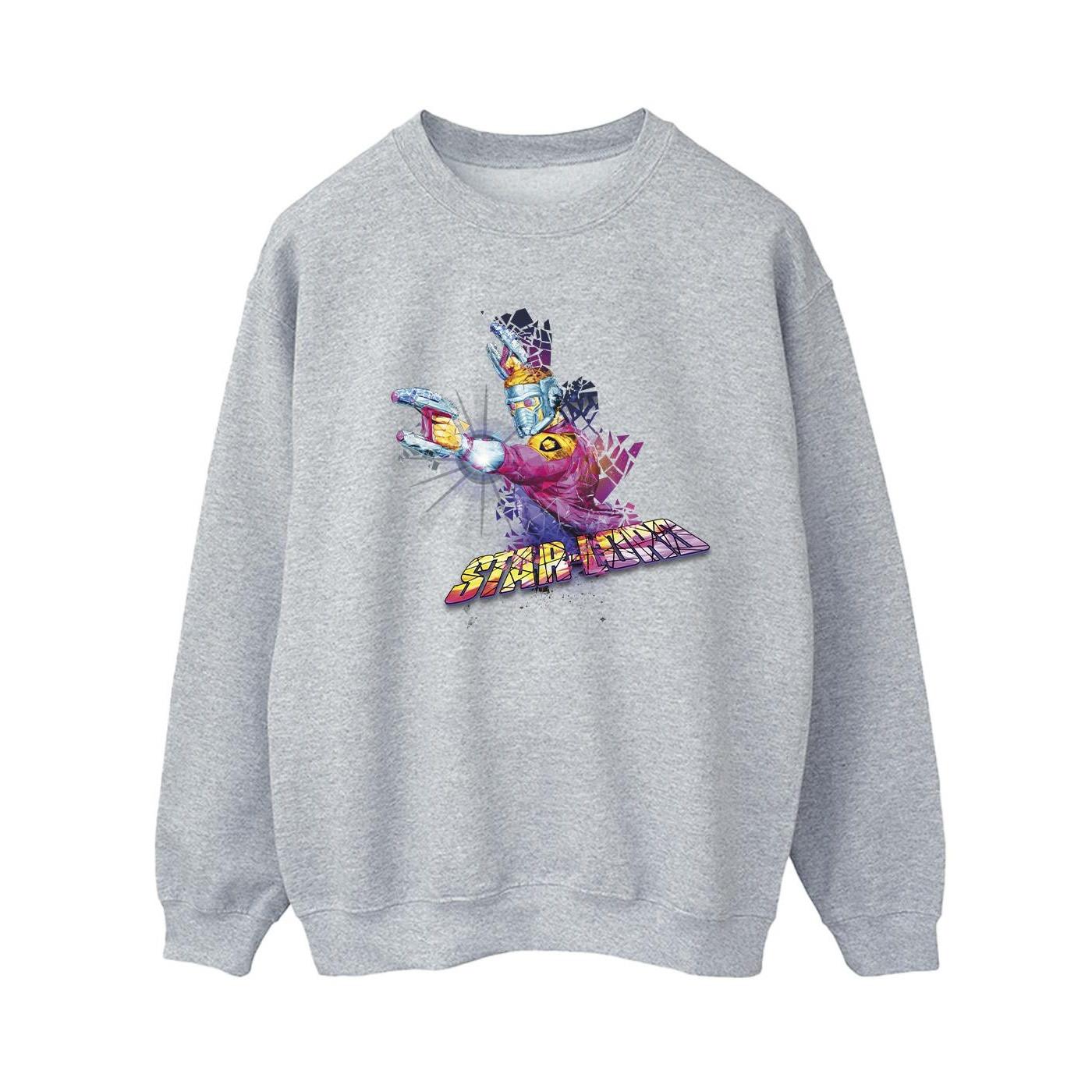 Image of Guardians Of The Galaxy Abstract Star Lord Sweatshirt Damen Grau S