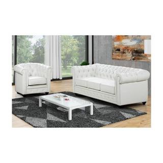 Vente-unique Couchgarnitur 3+1 CHESTERFIELD Kunstleder  