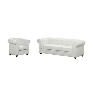 Vente-unique Couchgarnitur 3+1 CHESTERFIELD Kunstleder  