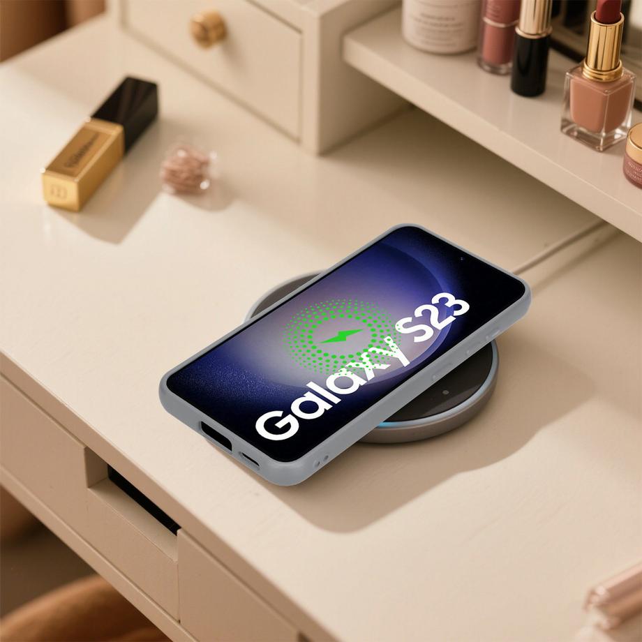 Cadorabo  Samsung Galaxy S23 PLUS Hülle kompatibel mit MagSafe Glitzer Diamant Design 